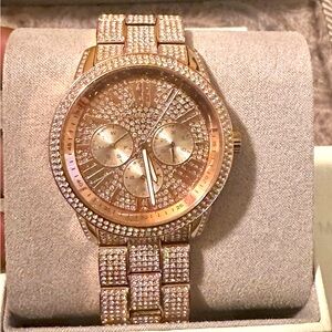 Rose gold pavé Michael Kors watch